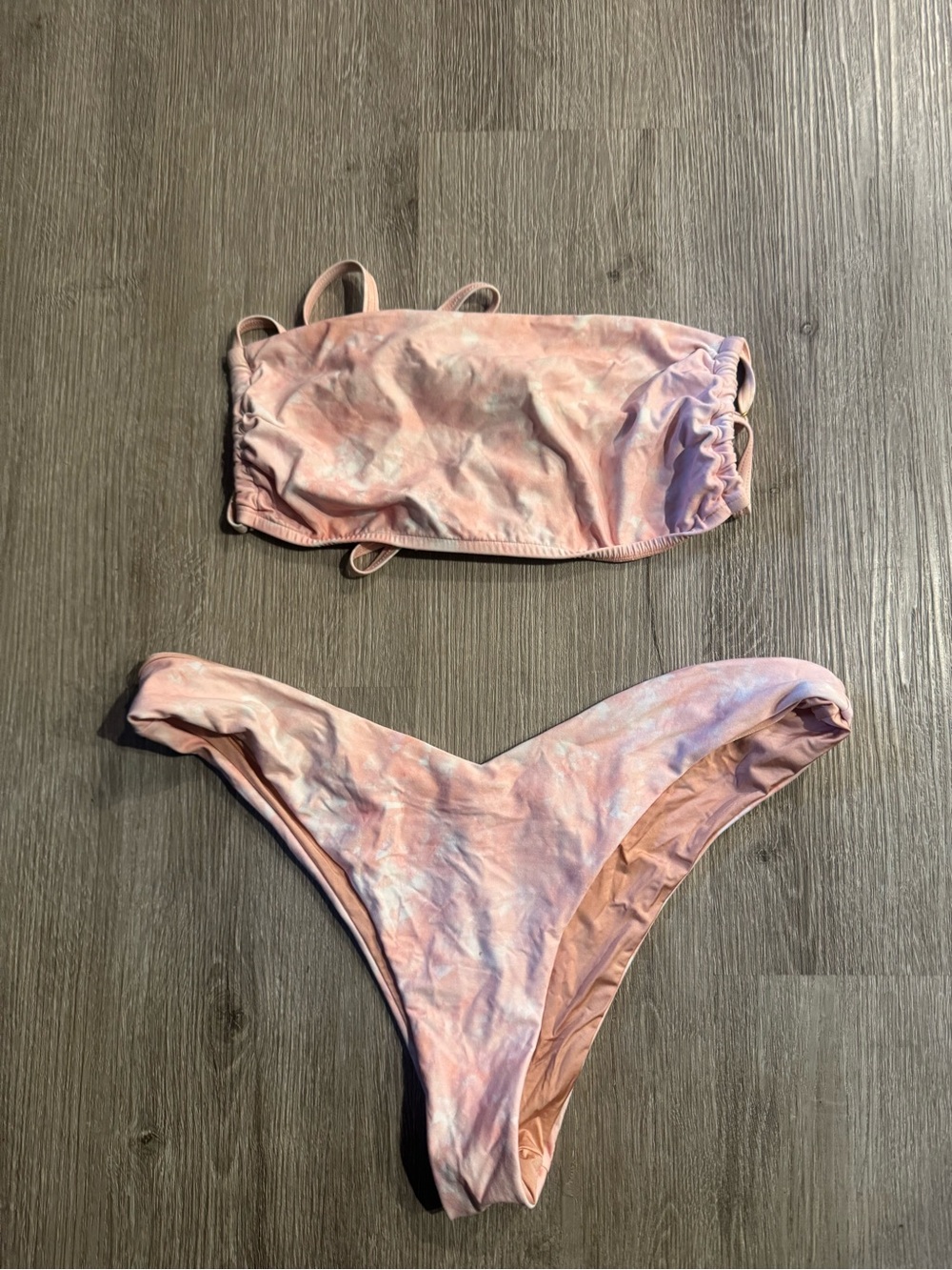WeWoreWhat Pastel Pink and Lilac Tie-Dye Bikini Bottoms